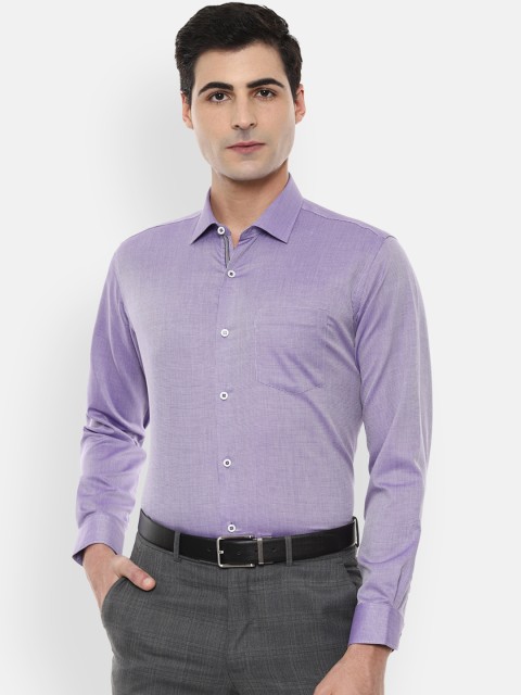 

Van Heusen Men Purple Regular Fit Self Design Formal Shirt