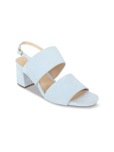 

Clarks Women Blue Solid Leather Heels