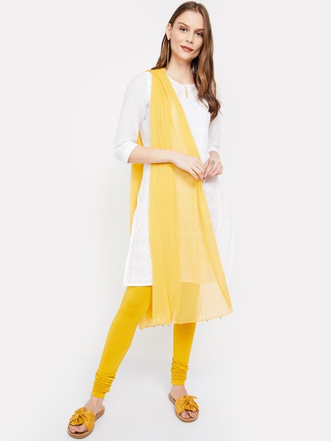 

Melange by Lifestyle Yellow Solid Dupatta