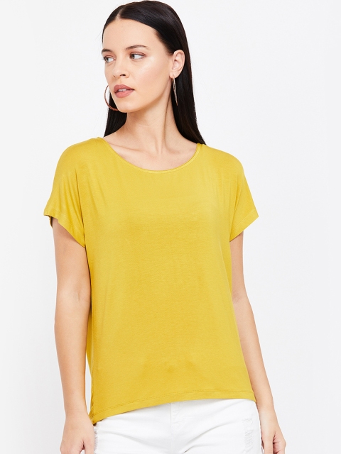 

Bossini Women Yellow Solid Top