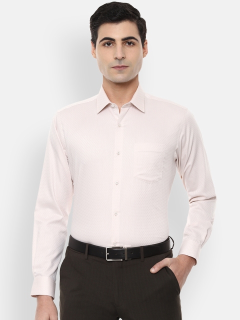 

Van Heusen Men Beige Regular Fit Self Design Formal Shirt