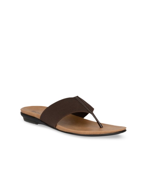 

SOLES Women Brown Solid Open Toe Flats