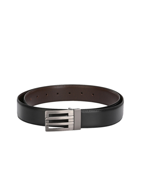 

Calvadoss Men Black & Brown Reversible Textured Belt