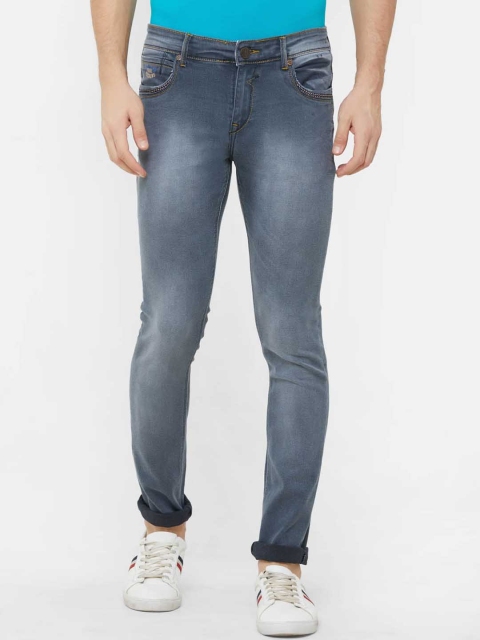 

Road Rockers Men Grey & Blue Skinny Fit Mid-Rise Clean Look Jeans