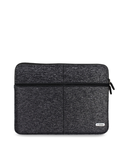 

AirCase Unisex Charcoal Grey Printed Laptop Sleeve