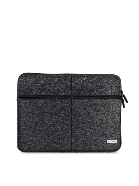

AirCase Unisex Charcoal Grey Printed Laptop Sleeve