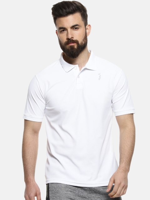 

Campus Sutra Men White Solid Polo Collar T-shirt