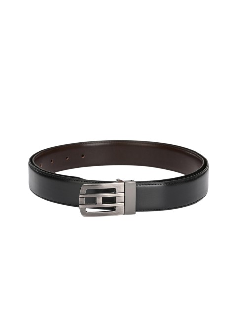 

Calvadoss Men Black & Brown Reversible Textured Belt