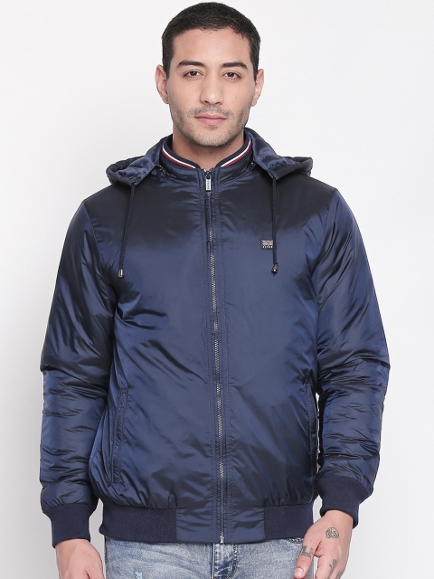 

BYFORD by Pantaloons Men Navy Blue Solid Bomber