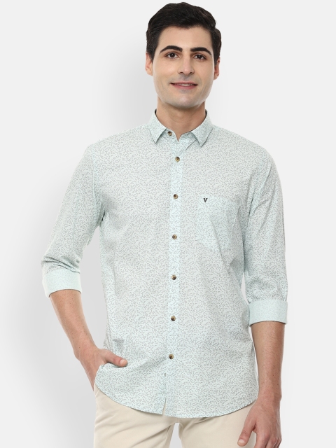 

Van Heusen Sport Men Sea Green Slim Fit Printed Casual Shirt