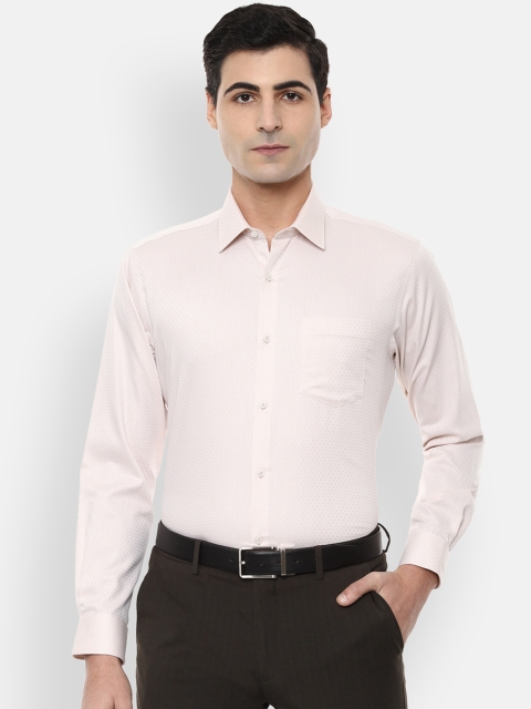 

Van Heusen Men Beige Regular Fit Self Design Formal Shirt