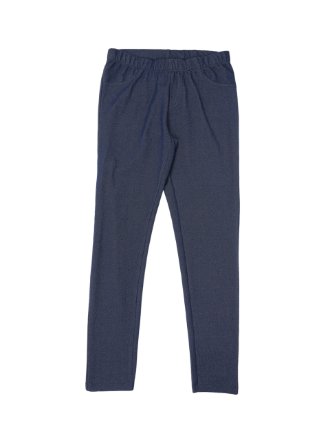 

Pantaloons Junior Girls Navy Blue Solid Jeggings