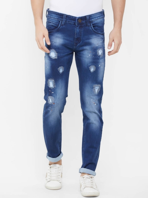 

Road Rockers Men Blue Skinny Fit Mid-Rise Mildly Distressed Stretchable Jeans