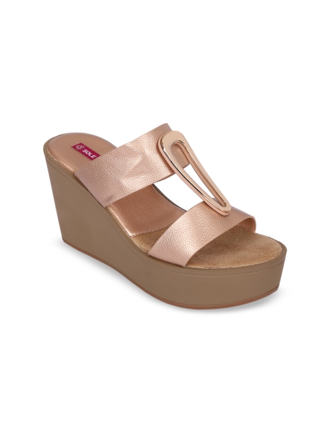 

Sole To Soul Women Peach-Coloured Solid Heels