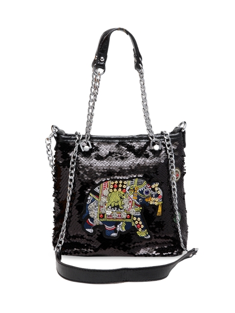 

Ladida Black Embellished Handheld Bag