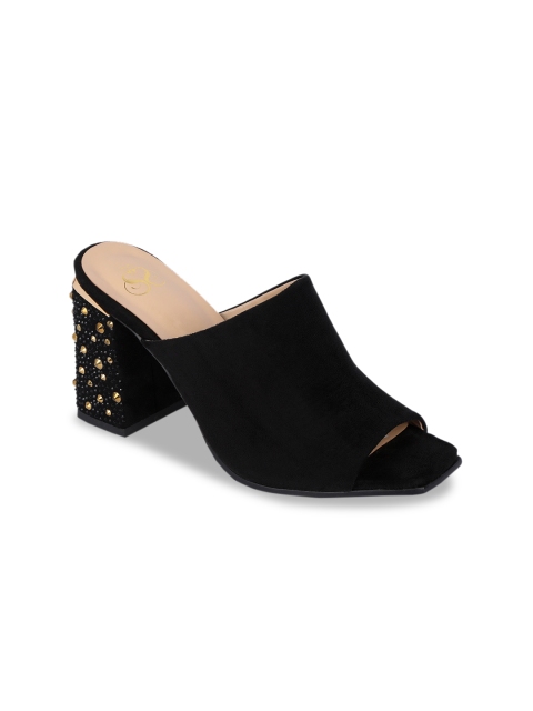 Sole To Soul Women Black Solid Heels