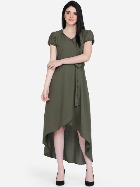 

Eavan Women Olive Green Solid Maxi Dress