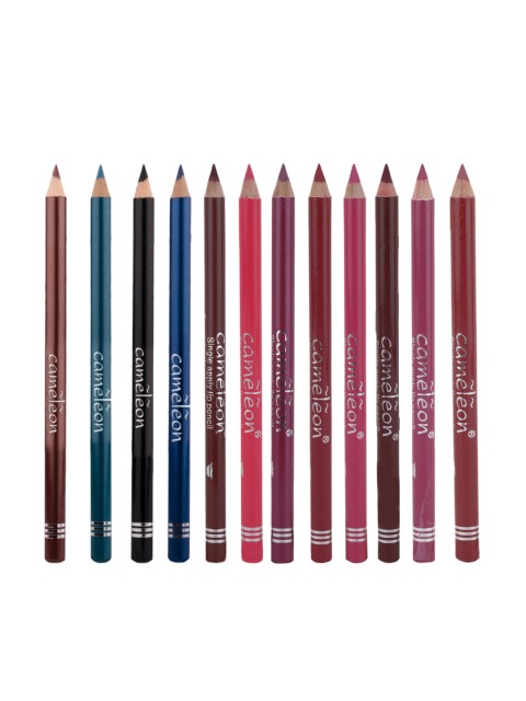 

Cameleon Set of 12 Single Apply Eye Liner Pencil, Multi