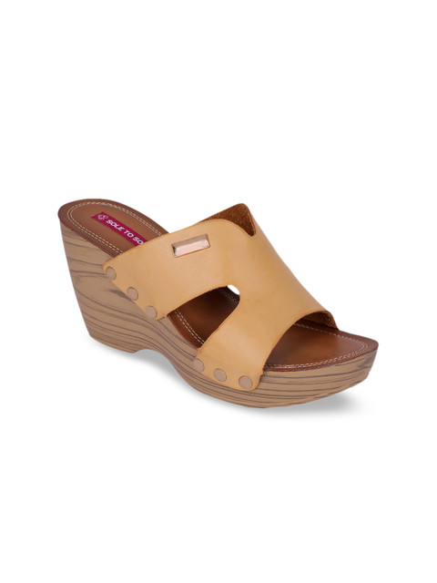 

Sole To Soul Women Beige Solid Wedges