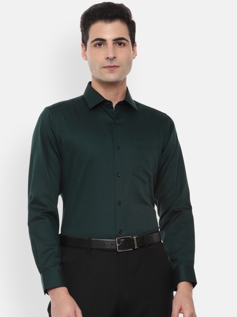 

Van Heusen Men Green Regular Fit Solid Formal Shirt