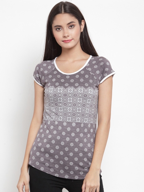 

Magnetic Designs Women Grey Printed Top