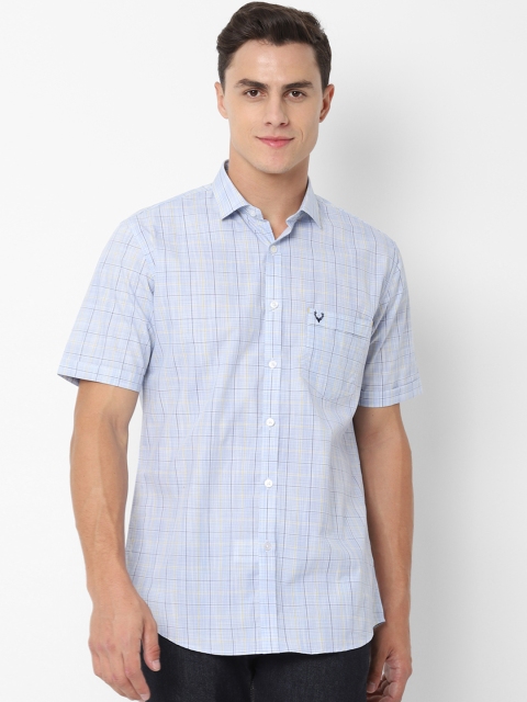 

Allen Solly Men Blue & Yellow Slim Fit Checked Casual Shirt