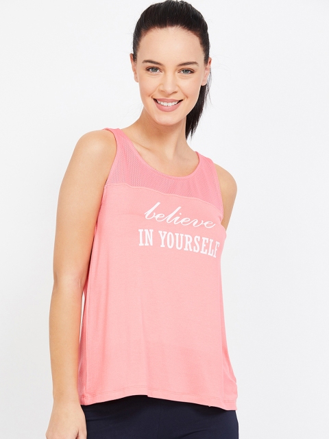 

Kappa Women Coral Printed Round Neck T-shirt
