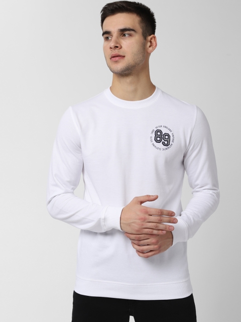 

Peter England Casuals Men White Solid Sweatshirt