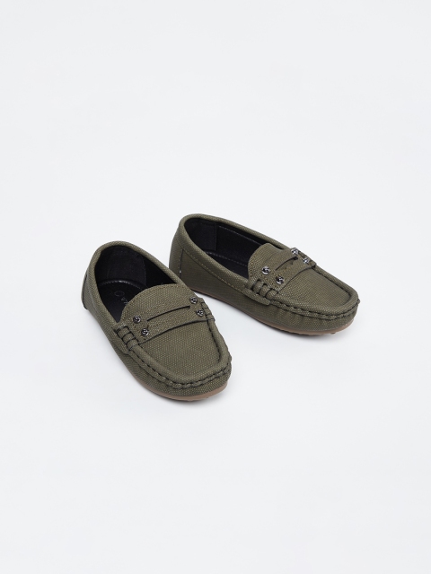 

Fame Forever by Lifestyle Boys Olive Green Solid Penny Loafers
