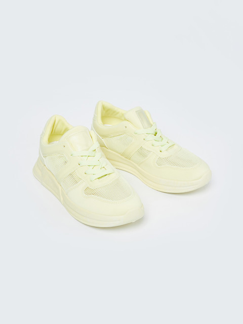 

Ginger by Lifestyle Women Yellow Woven Design Sneakers