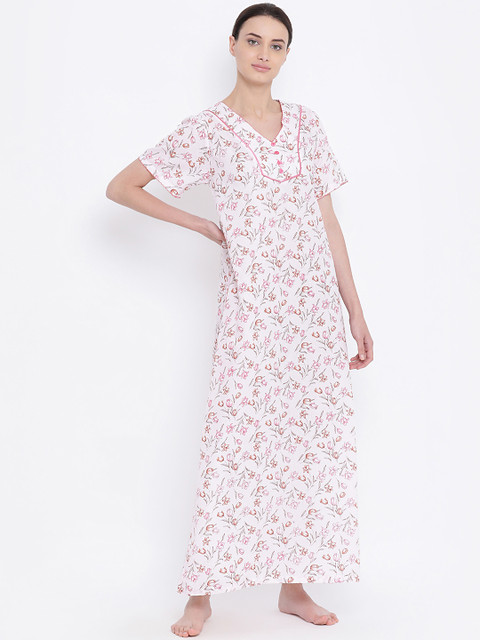 

Kanvin Pink Printed Nightdress MJKSS20222C