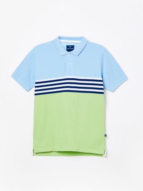 

Fame Forever by Lifestyle Boys Green Colourblocked Polo Collar T-shirt