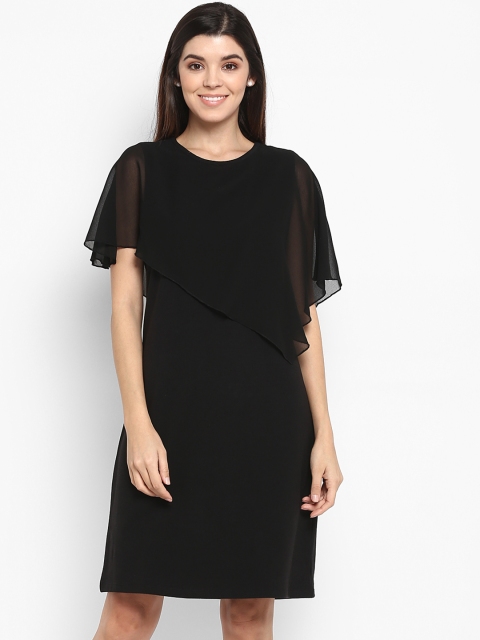 

Color Cocktail Women Black Solid Sheath Dress