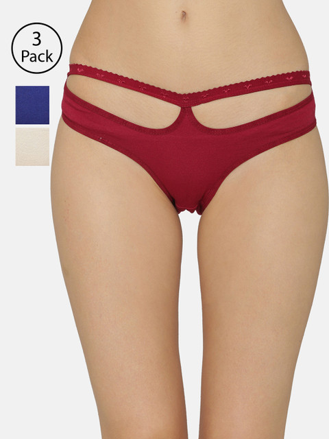 

ABELINO Women Pack of 3 Assorted Bikini Briefs PANTY1400SKINMAR