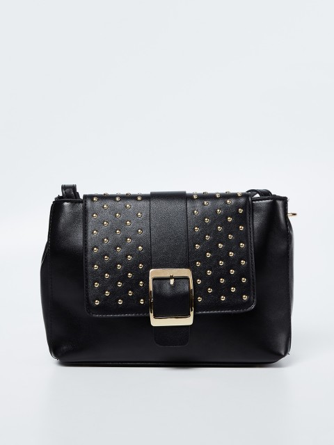 

Ginger by Lifestyle Black Solid Satchel