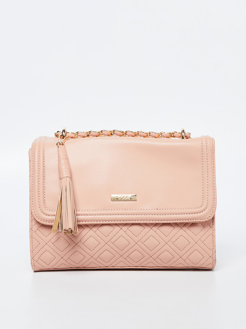 

CODE by Lifestyle Peach-Coloured Solid Sling Bag