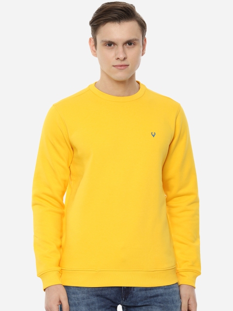 

Allen Solly Men Yellow Solid Sweatshirt
