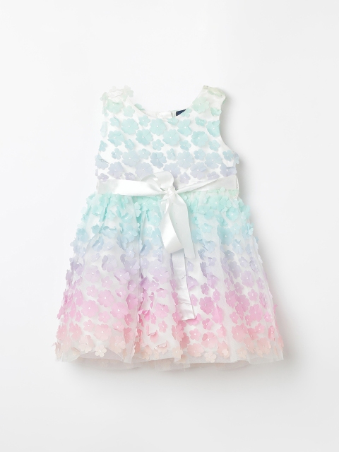 

Juniors by Lifestyle Girls Blue Printed Fit and Flare Dress