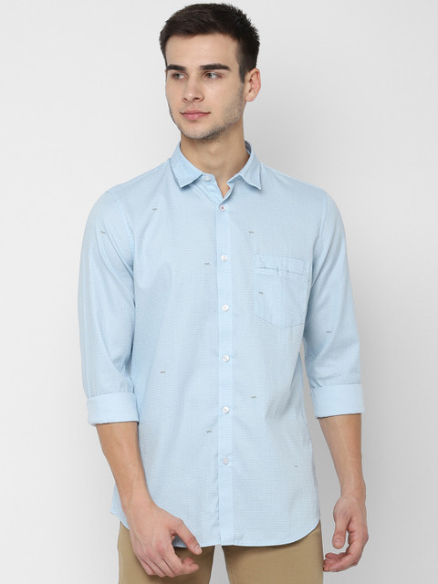 

Allen Solly Men Blue Slim Fit Printed Casual Shirt