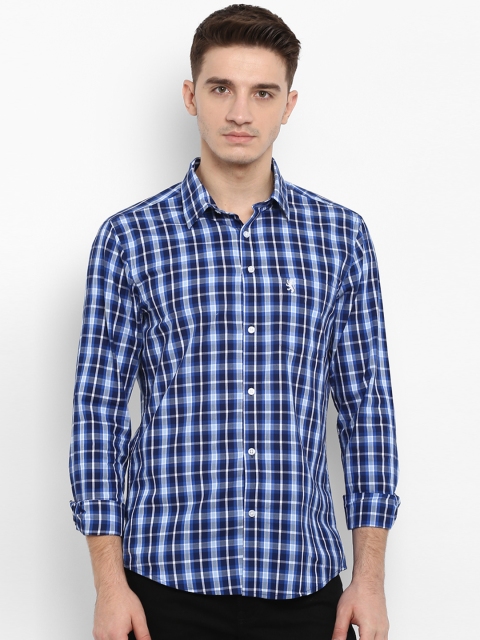 

Red Tape Men Blue Regular Fit Checked Casual Shirt