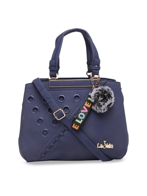

Ladida Blue Embellished Handheld Bag