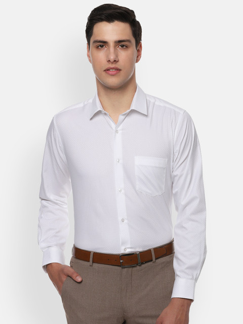 

Van Heusen Men White Regular Fit Self Design Formal Shirt