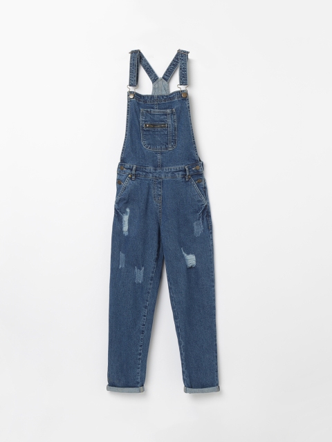 

Fame Forever by Lifestyle Girls Blue Solid Denim Dungarees