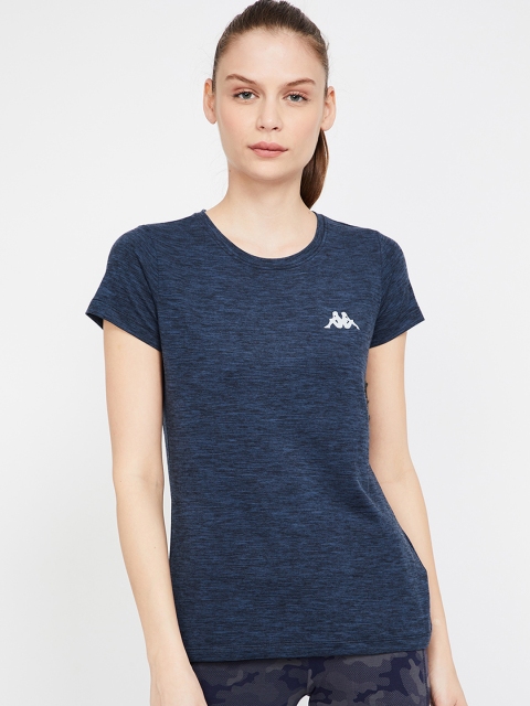 

Kappa Women Navy Blue Printed Top