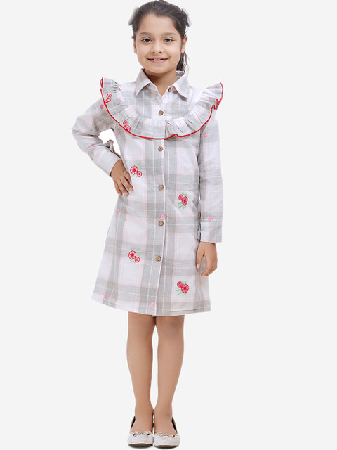

Fairies Forever Girls Pink Checked Shirt Dress