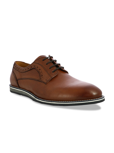 

Alberto Torresi Men Brown Solid Leather Formal Derbys