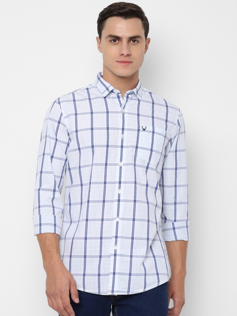 

Allen Solly Sport Men White Blue Regular Fit Checked Casual Shirt