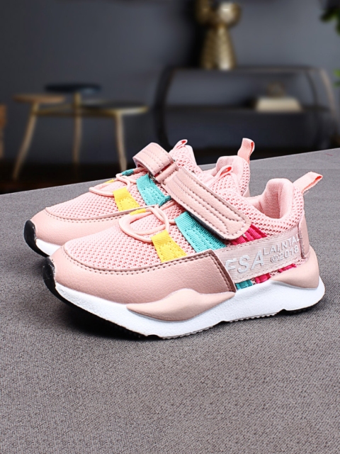 Walktrendy Girls Pink Slip-On Sneakers