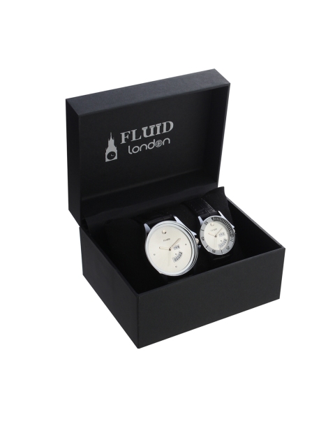 

FLUID His & Her Off-White Analogue Couple Watch Gift Set FLW-731PR