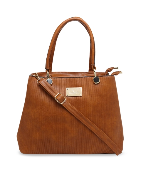 

Ladida Brown Textured Handheld Bag